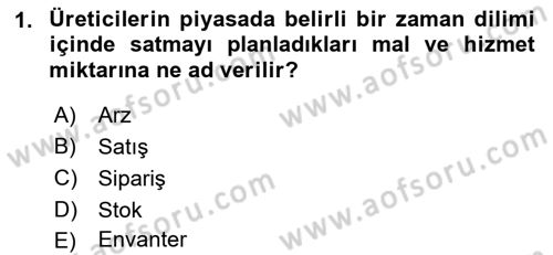 Sağlık Ekonomisi Dersi 2022 - 2023 Yılı Yaz Okulu Sınav Soruları 1. Soru