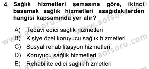 Sağlık Ekonomisi Dersi 2022 - 2023 Yılı Yaz Okulu Sınav Soruları 4. Soru