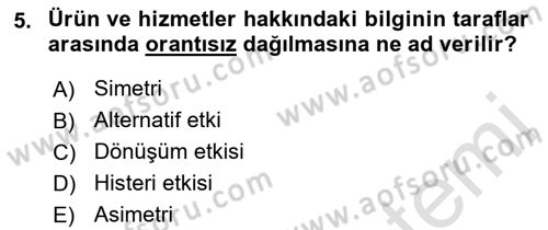 Sağlık Ekonomisi Dersi 2022 - 2023 Yılı Yaz Okulu Sınav Soruları 5. Soru