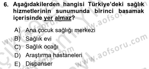 Sağlık Ekonomisi Dersi 2022 - 2023 Yılı Yaz Okulu Sınav Soruları 6. Soru