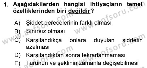 Sağlık Ekonomisi Dersi 2023 - 2024 Yılı (Vize) Ara Sınav Soruları 1. Soru