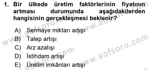 Sağlık Ekonomisi Dersi 2025 - 2026 Yılı (Final) Dönem Sonu Sınav Soruları 1. Soru