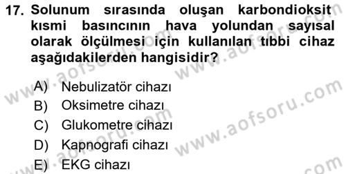 Genel Tıbbi Ürün Ve Tıbbi Cihaz Bilgisi Dersi 2020 - 2021 Yılı Yaz Okulu Sınav Soruları 17. Soru