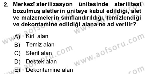Genel Tıbbi Ürün Ve Tıbbi Cihaz Bilgisi Dersi 2021 - 2022 Yılı (Vize) Ara Sınav Soruları 2. Soru