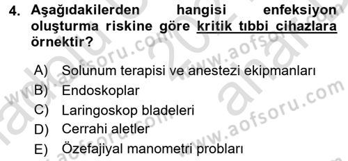 Genel Tıbbi Ürün Ve Tıbbi Cihaz Bilgisi Dersi 2021 - 2022 Yılı (Vize) Ara Sınav Soruları 4. Soru