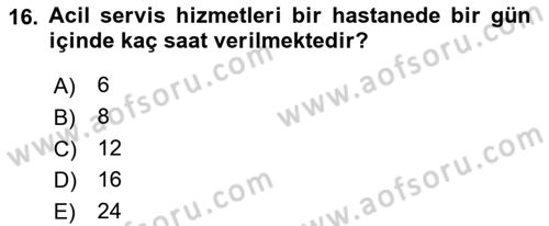 Genel Tıbbi Ürün Ve Tıbbi Cihaz Bilgisi Dersi 2021 - 2022 Yılı (Final) Dönem Sonu Sınav Soruları 16. Soru