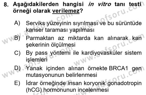Genel Tıbbi Ürün Ve Tıbbi Cihaz Bilgisi Dersi 2021 - 2022 Yılı (Final) Dönem Sonu Sınav Soruları 8. Soru