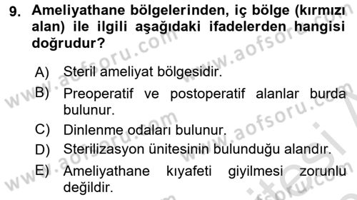 Genel Tıbbi Ürün Ve Tıbbi Cihaz Bilgisi Dersi 2021 - 2022 Yılı (Final) Dönem Sonu Sınav Soruları 9. Soru
