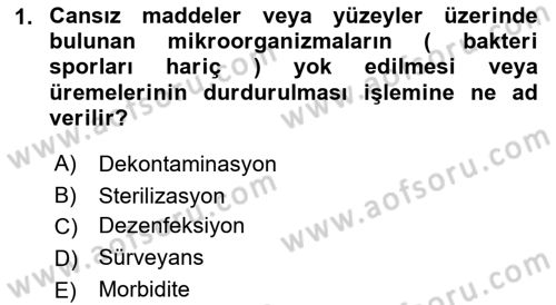 Genel Tıbbi Ürün Ve Tıbbi Cihaz Bilgisi Dersi 2021 - 2022 Yılı Yaz Okulu Sınav Soruları 1. Soru
