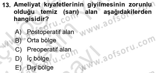 Genel Tıbbi Ürün Ve Tıbbi Cihaz Bilgisi Dersi 2021 - 2022 Yılı Yaz Okulu Sınav Soruları 13. Soru