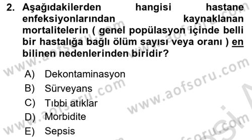Genel Tıbbi Ürün Ve Tıbbi Cihaz Bilgisi Dersi 2021 - 2022 Yılı Yaz Okulu Sınav Soruları 2. Soru