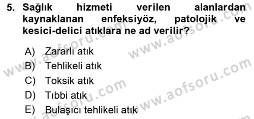 Genel Tıbbi Ürün Ve Tıbbi Cihaz Bilgisi Dersi 2023 - 2024 Yılı (Vize) Ara Sınav Soruları 5. Soru