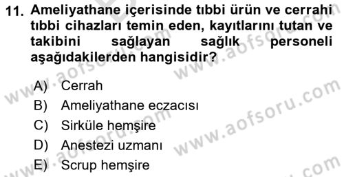 Genel Tıbbi Ürün Ve Tıbbi Cihaz Bilgisi Dersi 2023 - 2024 Yılı (Final) Dönem Sonu Sınav Soruları 11. Soru