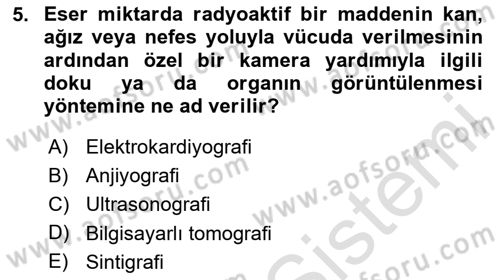 Genel Tıbbi Ürün Ve Tıbbi Cihaz Bilgisi Dersi 2023 - 2024 Yılı (Final) Dönem Sonu Sınav Soruları 5. Soru