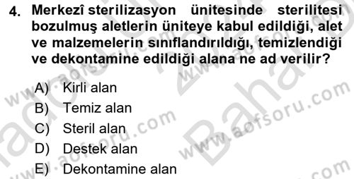 Genel Tıbbi Ürün Ve Tıbbi Cihaz Bilgisi Dersi 2024 - 2025 Yılı (Vize) Ara Sınav Soruları 4. Soru