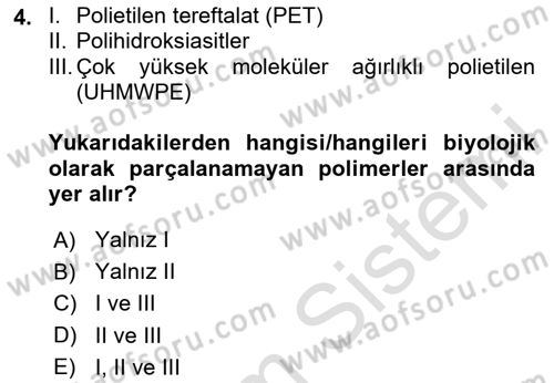 Genel Tıbbi Ürün Ve Tıbbi Cihaz Bilgisi Dersi 2024 - 2025 Yılı (Final) Dönem Sonu Sınav Soruları 4. Soru
