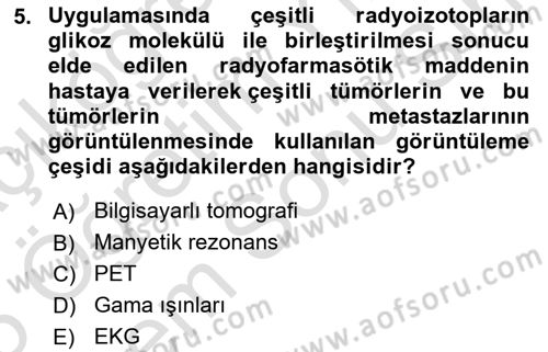 Genel Tıbbi Ürün Ve Tıbbi Cihaz Bilgisi Dersi 2024 - 2025 Yılı (Final) Dönem Sonu Sınav Soruları 5. Soru