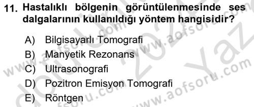 Genel Tıbbi Ürün Ve Tıbbi Cihaz Bilgisi Dersi 2024 - 2025 Yılı Yaz Okulu Sınav Soruları 11. Soru