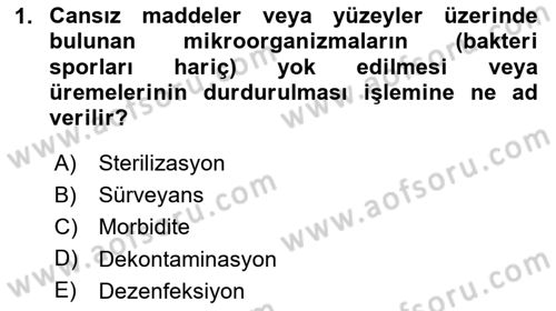 Genel Tıbbi Ürün Ve Tıbbi Cihaz Bilgisi Dersi 2025 - 2026 Yılı (Vize) Ara Sınav Soruları 1. Soru