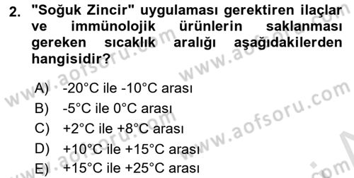 Genel Tıbbi Ürün Ve Tıbbi Cihaz Bilgisi Dersi 2025 - 2026 Yılı (Vize) Ara Sınav Soruları 2. Soru
