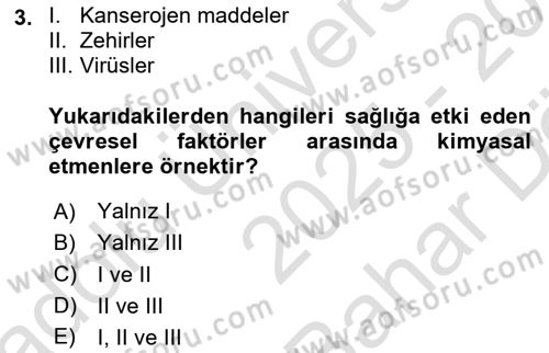 Genel Tıbbi Ürün Ve Tıbbi Cihaz Bilgisi Dersi 2025 - 2026 Yılı (Vize) Ara Sınav Soruları 3. Soru