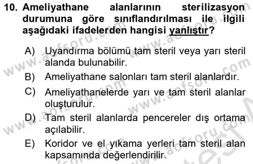 Genel Tıbbi Ürün Ve Tıbbi Cihaz Bilgisi Dersi 2025 - 2026 Yılı (Final) Dönem Sonu Sınav Soruları 10. Soru