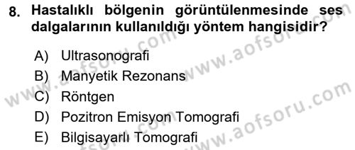 Genel Tıbbi Ürün Ve Tıbbi Cihaz Bilgisi Dersi 2025 - 2026 Yılı (Final) Dönem Sonu Sınav Soruları 8. Soru
