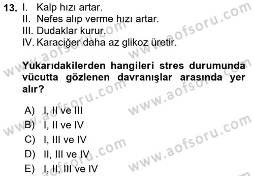 Sağlık Kurumlarında Afet Ve Kriz Yönetimi Dersi 2022 - 2023 Yılı (Final) Dönem Sonu Sınav Soruları 13. Soru