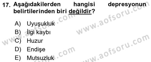 Sağlık Kurumlarında Afet Ve Kriz Yönetimi Dersi 2022 - 2023 Yılı (Final) Dönem Sonu Sınav Soruları 17. Soru