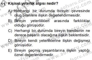 Çocuk Ruh Sağlığı Dersi 2012 - 2013 Yılı (Vize) Ara Sınav Soruları 11. Soru