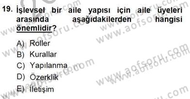 Çocuk Ruh Sağlığı Dersi 2012 - 2013 Yılı (Vize) Ara Sınav Soruları 19. Soru