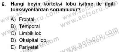 Çocuk Ruh Sağlığı Dersi 2012 - 2013 Yılı (Vize) Ara Sınav Soruları 6. Soru