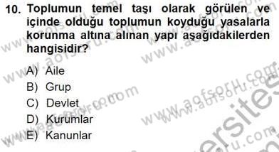 Çocuk Ruh Sağlığı Dersi 2012 - 2013 Yılı (Final) Dönem Sonu Sınav Soruları 10. Soru