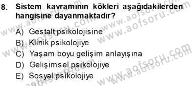 Çocuk Ruh Sağlığı Dersi 2013 - 2014 Yılı (Final) Dönem Sonu Sınav Soruları 8. Soru