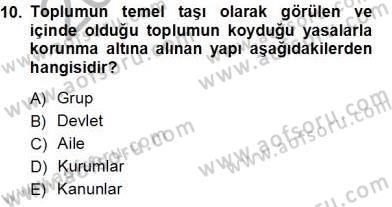 Çocuk Ruh Sağlığı Dersi 2013 - 2014 Yılı Tek Ders Sınav Soruları 10. Soru