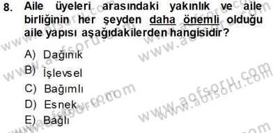 Çocuk Ruh Sağlığı Dersi 2013 - 2014 Yılı Tek Ders Sınav Soruları 8. Soru