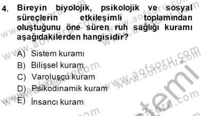 Çocuk Ruh Sağlığı Dersi Ara Sınavı Deneme Sınav Soruları 4. Soru