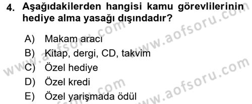 Sağlık Bilimlerinde Ve Yönetiminde Etik Dersi 2018 - 2019 Yılı 3 Ders Sınav Soruları 4. Soru