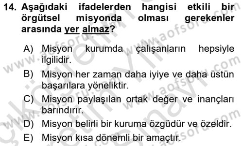 Sağlık Bilimlerinde Ve Yönetiminde Etik Dersi 2021 - 2022 Yılı (Vize) Ara Sınav Soruları 14. Soru