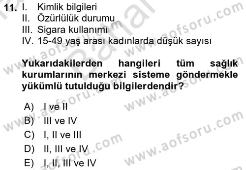 Sağlık Bilimlerinde Ve Yönetiminde Etik Dersi 2021 - 2022 Yılı (Final) Dönem Sonu Sınav Soruları 11. Soru