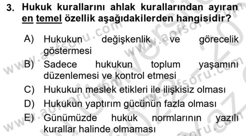 Sağlık Bilimlerinde Ve Yönetiminde Etik Dersi 2022 - 2023 Yılı Yaz Okulu Sınavı 3. Soru