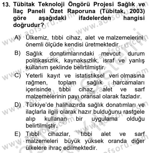 Sağlık Bilimlerinde Ve Yönetiminde Etik Dersi 2023 - 2024 Yılı Yaz Okulu Sınav Soruları 13. Soru