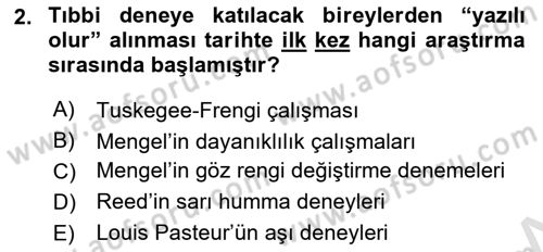 Sağlık Bilimlerinde Ve Yönetiminde Etik Dersi 2023 - 2024 Yılı Yaz Okulu Sınav Soruları 2. Soru