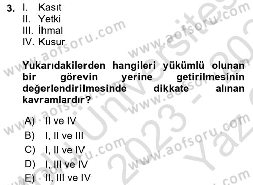 Sağlık Bilimlerinde Ve Yönetiminde Etik Dersi 2023 - 2024 Yılı Yaz Okulu Sınav Soruları 3. Soru