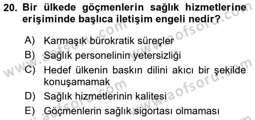 Sağlık Bilimlerinde Ve Yönetiminde Etik Dersi 2024 - 2025 Yılı (Vize) Ara Sınav Soruları 20. Soru