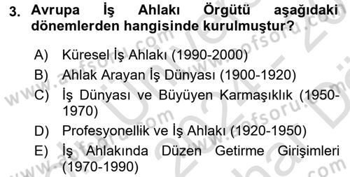 Sağlık Bilimlerinde Ve Yönetiminde Etik Dersi 2024 - 2025 Yılı (Vize) Ara Sınav Soruları 3. Soru