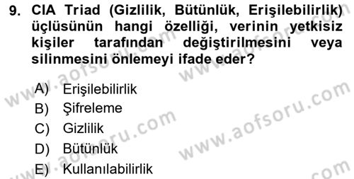 Sağlık Bilimlerinde Ve Yönetiminde Etik Dersi Yaz Okulu Sınavı Deneme Sınav Soruları 9. Soru