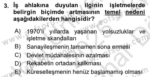Sağlık Bilimlerinde Ve Yönetiminde Etik Dersi 2025 - 2026 Yılı (Vize) Ara Sınav Soruları 3. Soru