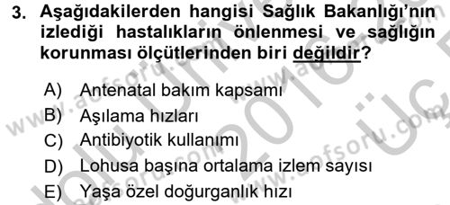 Sağlık Hizmetlerinde Araştırma Ve Değerlendirme Dersi 2016 - 2017 Yılı 3 Ders Sınav Soruları 3. Soru