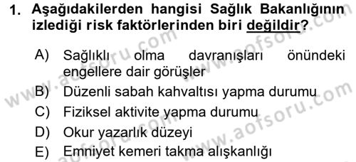 Sağlık Hizmetlerinde Araştırma Ve Değerlendirme Dersi 2016 - 2017 Yılı (Vize) Ara Sınav Soruları 1. Soru
